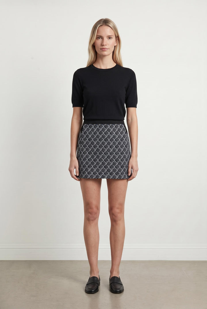 Jupe Droite Noire et Blanche - Taille XS/34 de la marque Maje | PARAD37417 - Vendu par Paradigme - Image 1