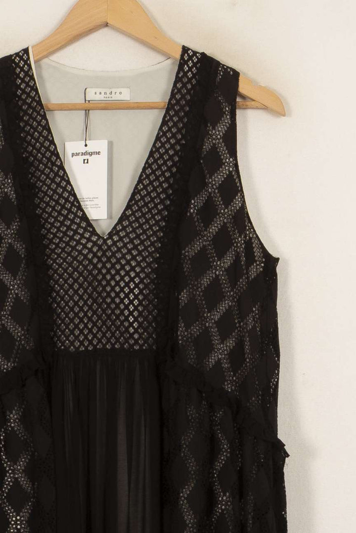 Robe Midi Noire - Taille M/38 de la marque Sandro | PARAD37436 - Vendu par Paradigme - Image 3