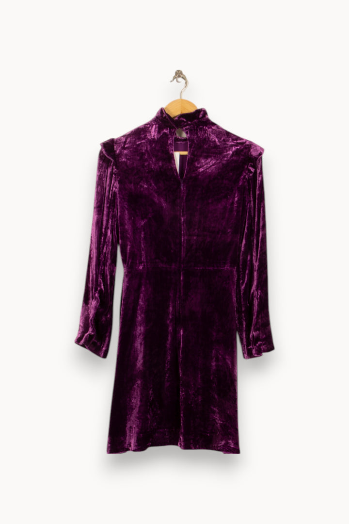 Robe Courte Violette - Taille S/36 de la marque Sandro | PARAD37443 - Vendu par Paradigme - Image 7