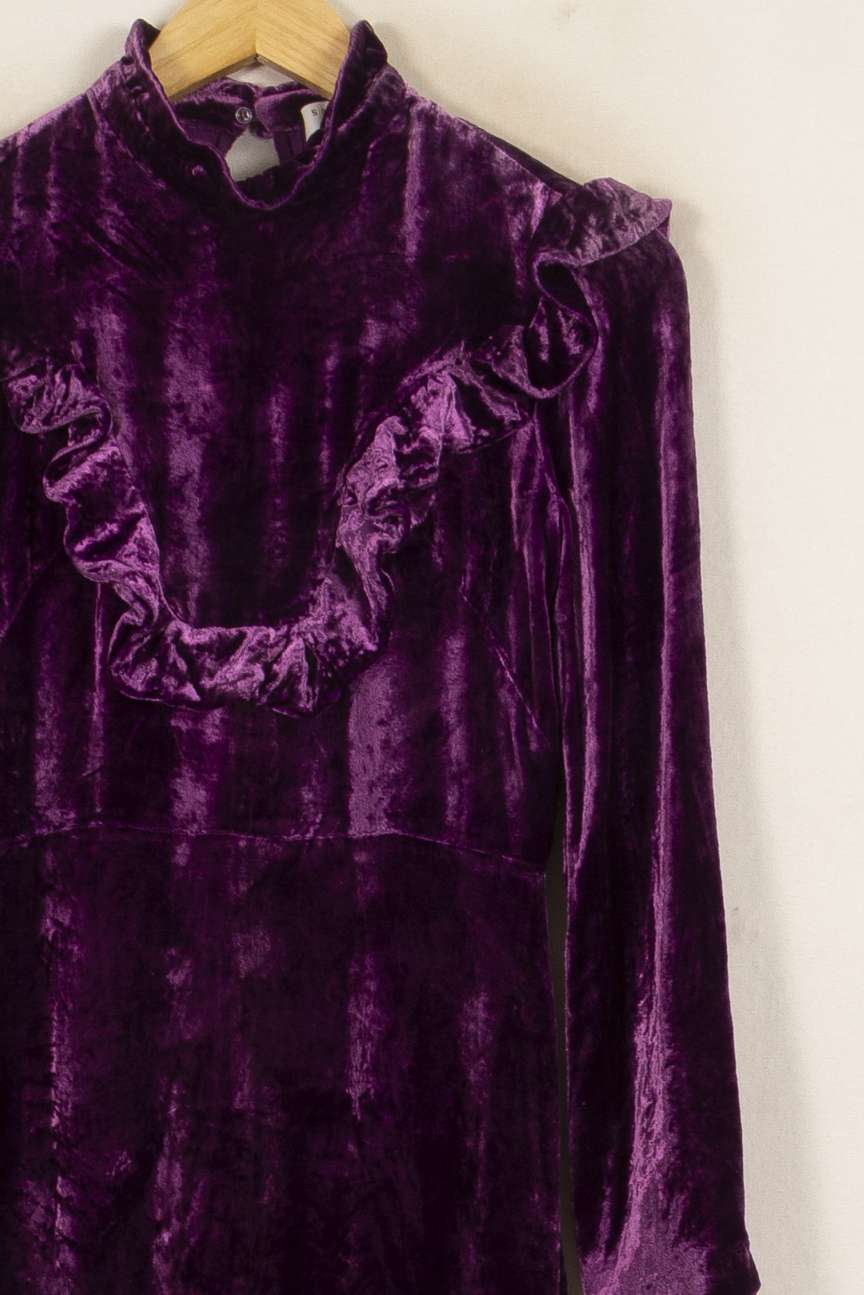Robe Courte Violette - Taille S/36 de la marque Sandro | PARAD37443 - Vendu par Paradigme - Image 8