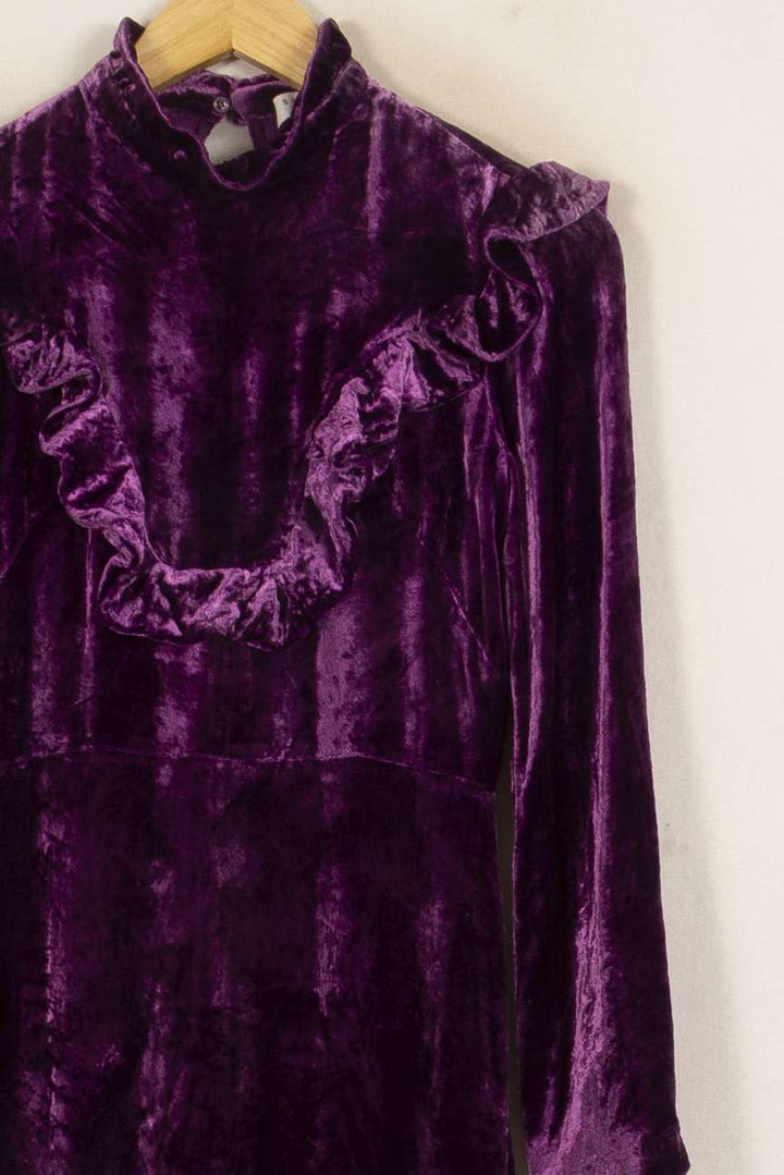 Robe Courte Violette - Taille S/36 de la marque Sandro | PARAD37443 - Vendu par Paradigme - Image 8