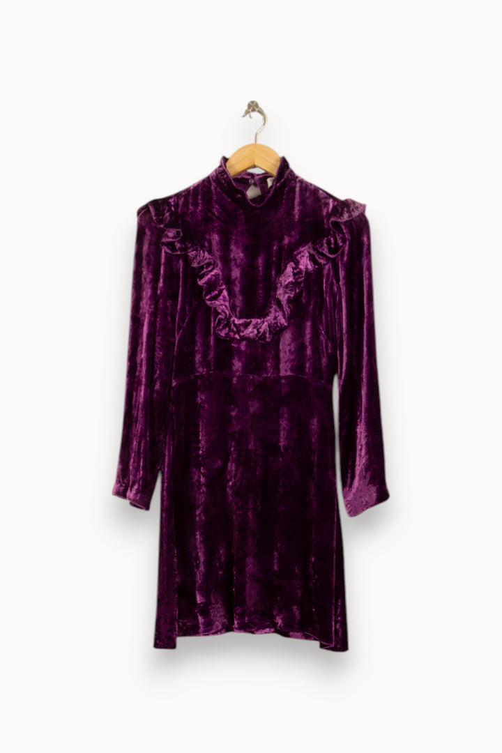 Robe Courte Violette - Taille S/36 de la marque Sandro | PARAD37443 - Vendu par Paradigme - Image 6
