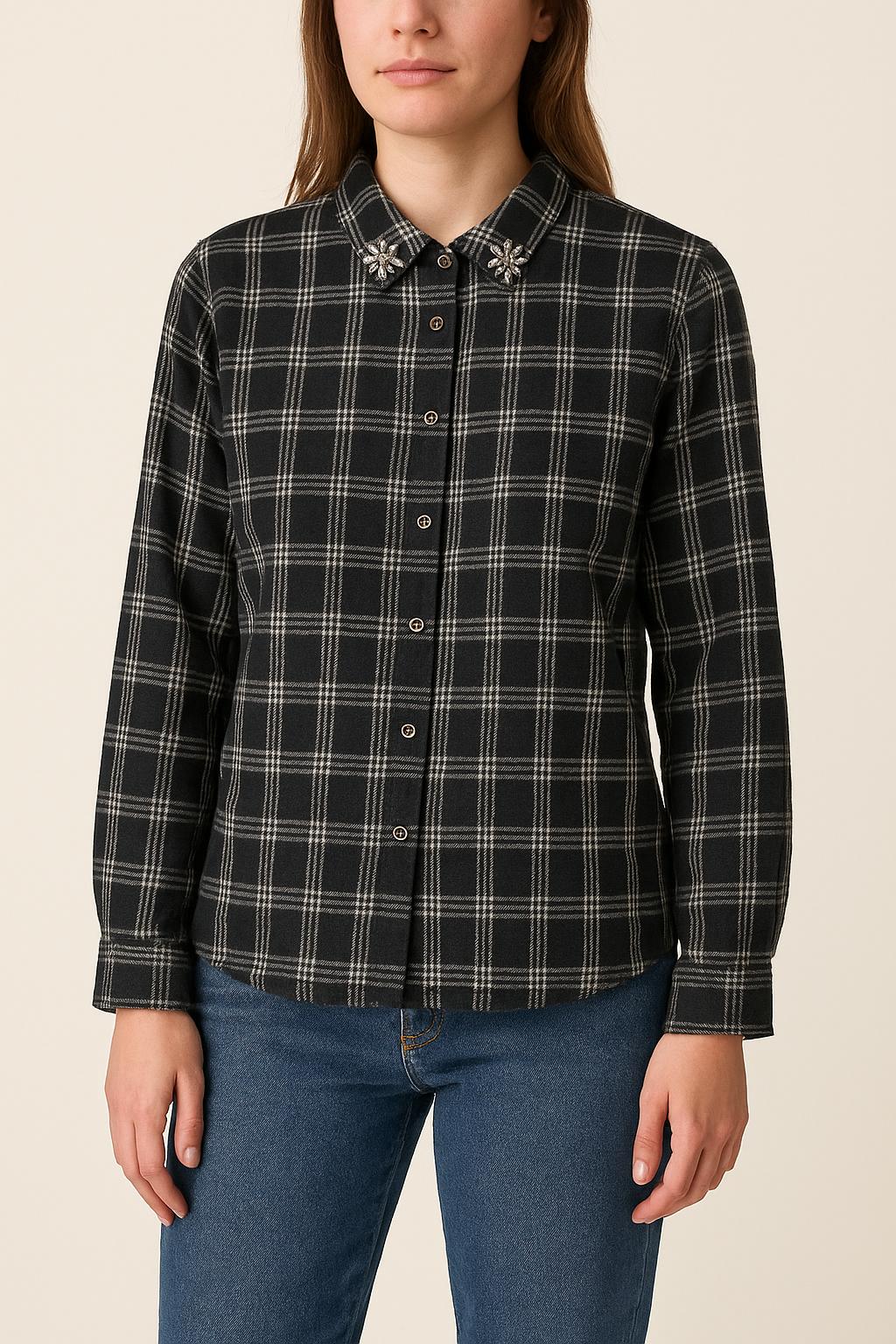 Chemise Noir et Blanc - Taille M/38 de la marque Suncoo | PARAD37472 - Vendu par Paradigme - Image 1