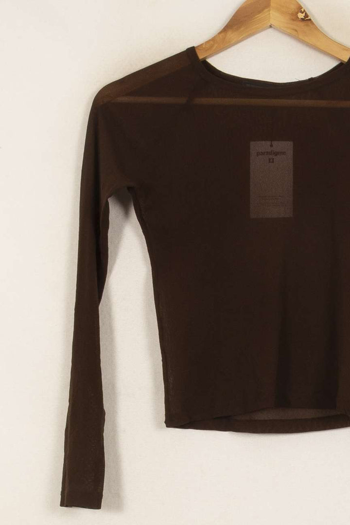 T-shirt Manches Longues Marron - Taille S/36 de la marque IKKS | PARAD37479 - Vendu par Paradigme - Image 8