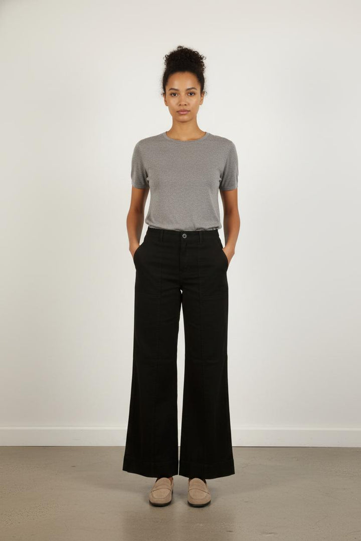 Pantalon Large Noir - Taille L/40