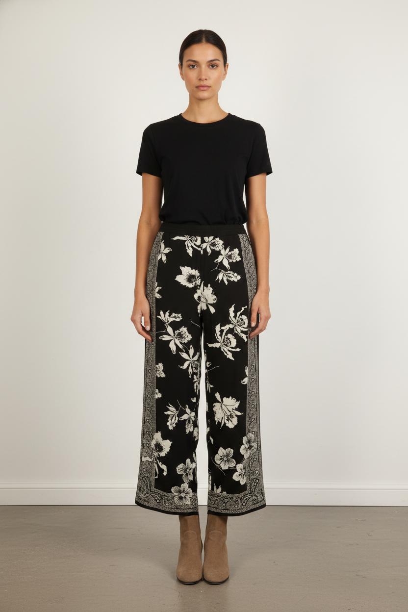 Pantalon Large Noir et Blanc - Taille M/38