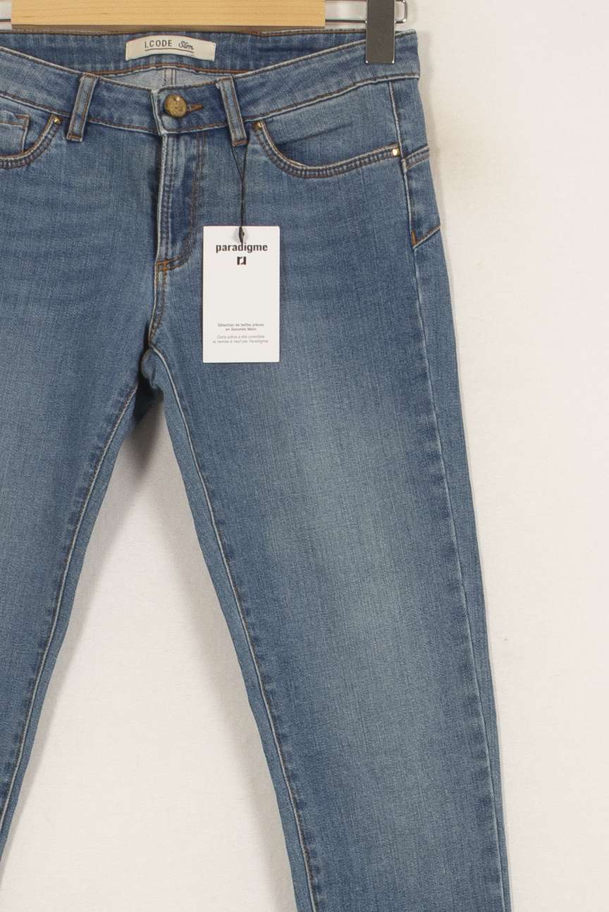 Jean Slim Bleu - Taille S/36 de la marque I.Code | PARAD37497 - Vendu par Paradigme - Image 3