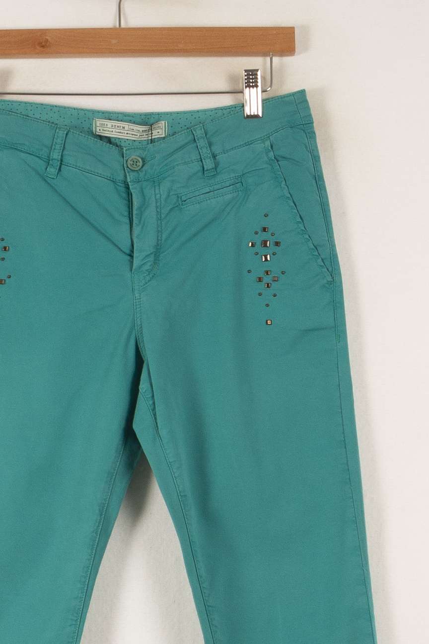 Pantalon Vert - Taille S/36 de la marque IKKS | PARAD37506 - Vendu par Paradigme - Image 3