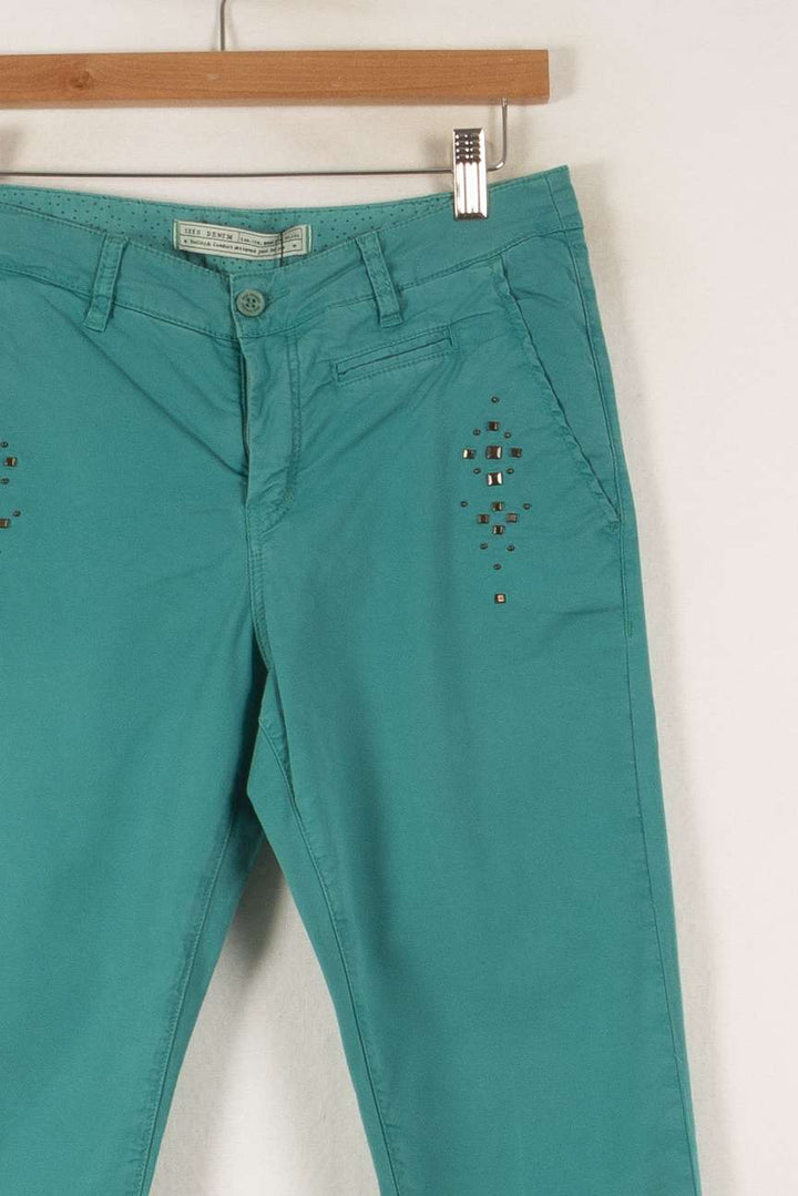 Pantalon Vert - Taille S/36 de la marque IKKS | PARAD37506 - Vendu par Paradigme - Image 3