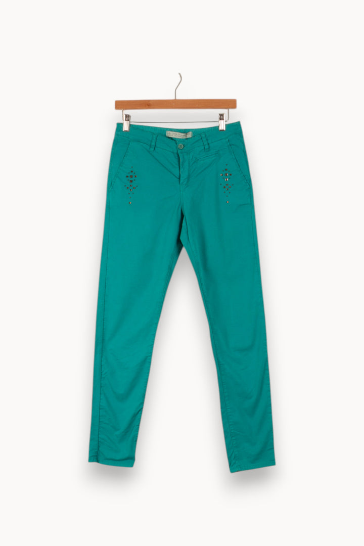 Pantalon Vert - Taille S/36 de la marque IKKS | PARAD37506 - Vendu par Paradigme - Image 2