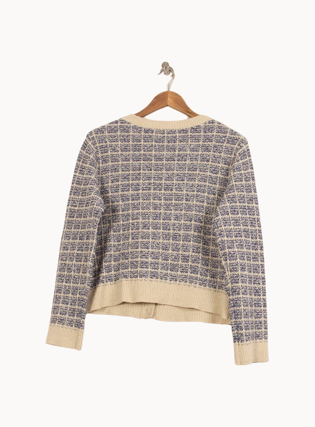 Cardigan Bleu et Beige - Taille M/38 de la marque Caroll | PARAD37520 - Vendu par Paradigme - Image 4
