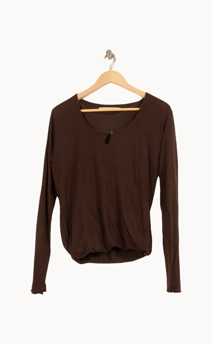 Blouse Marron - Taille L/40 de la marque IKKS | PARAD37521 - Vendu par Paradigme - Image 2