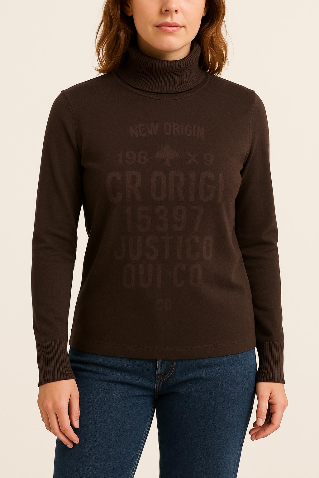 Pull Col Roulé Marron - Taille XL/42 de la marque IKKS | PARAD37522 - Vendu par Paradigme - Image 1