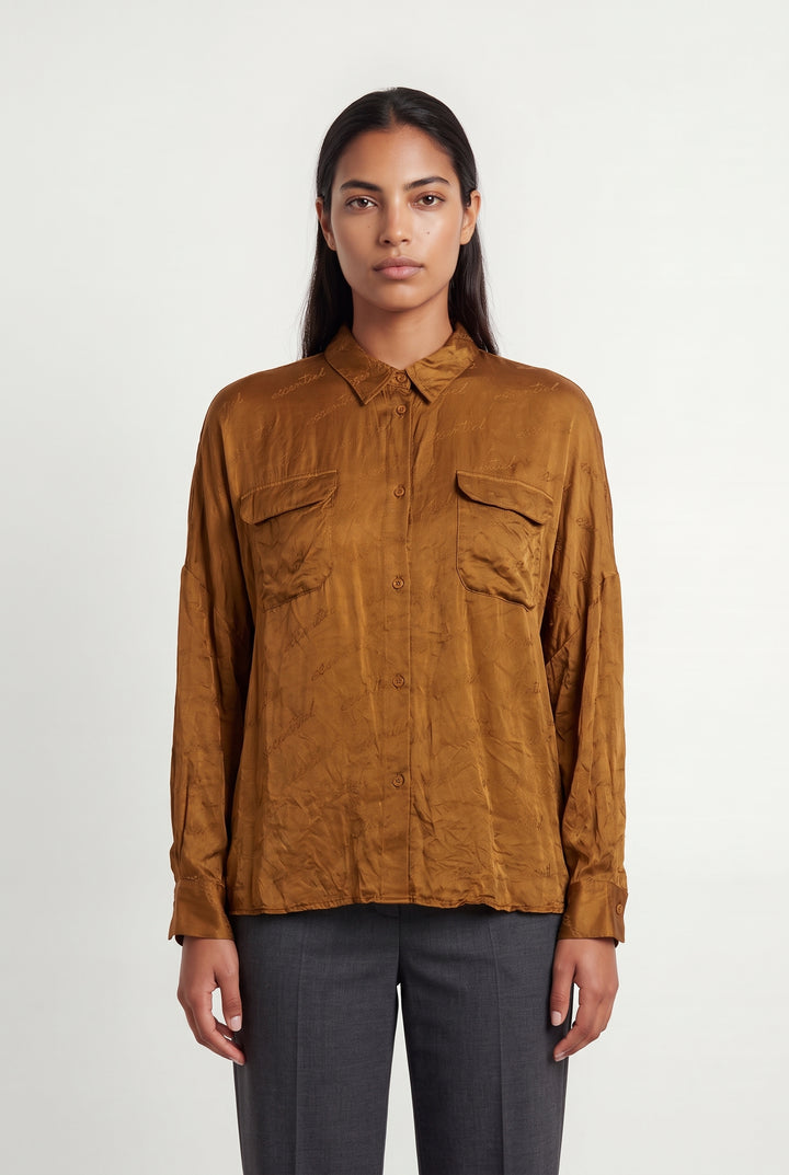 Chemise Marron - Taille L/40 de la marque Essentiel Antwerp | PARAD37557 - Vendu par Paradigme - Image 1