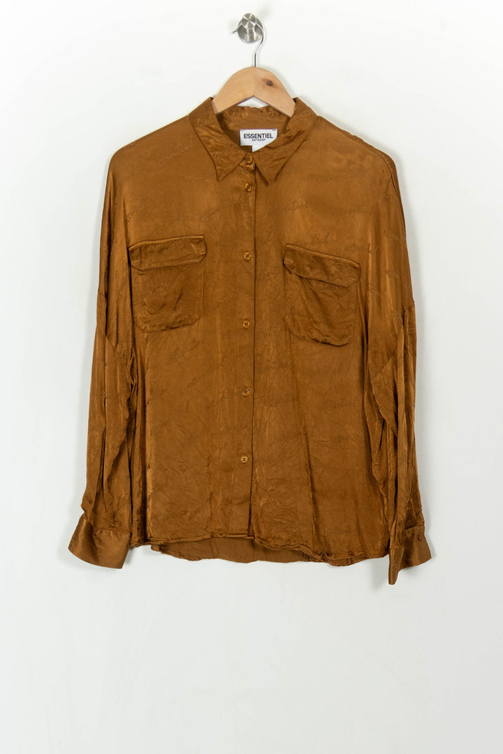 Chemise Marron - Taille L/40 de la marque Essentiel Antwerp | PARAD37557 - Vendu par Paradigme - Image 2