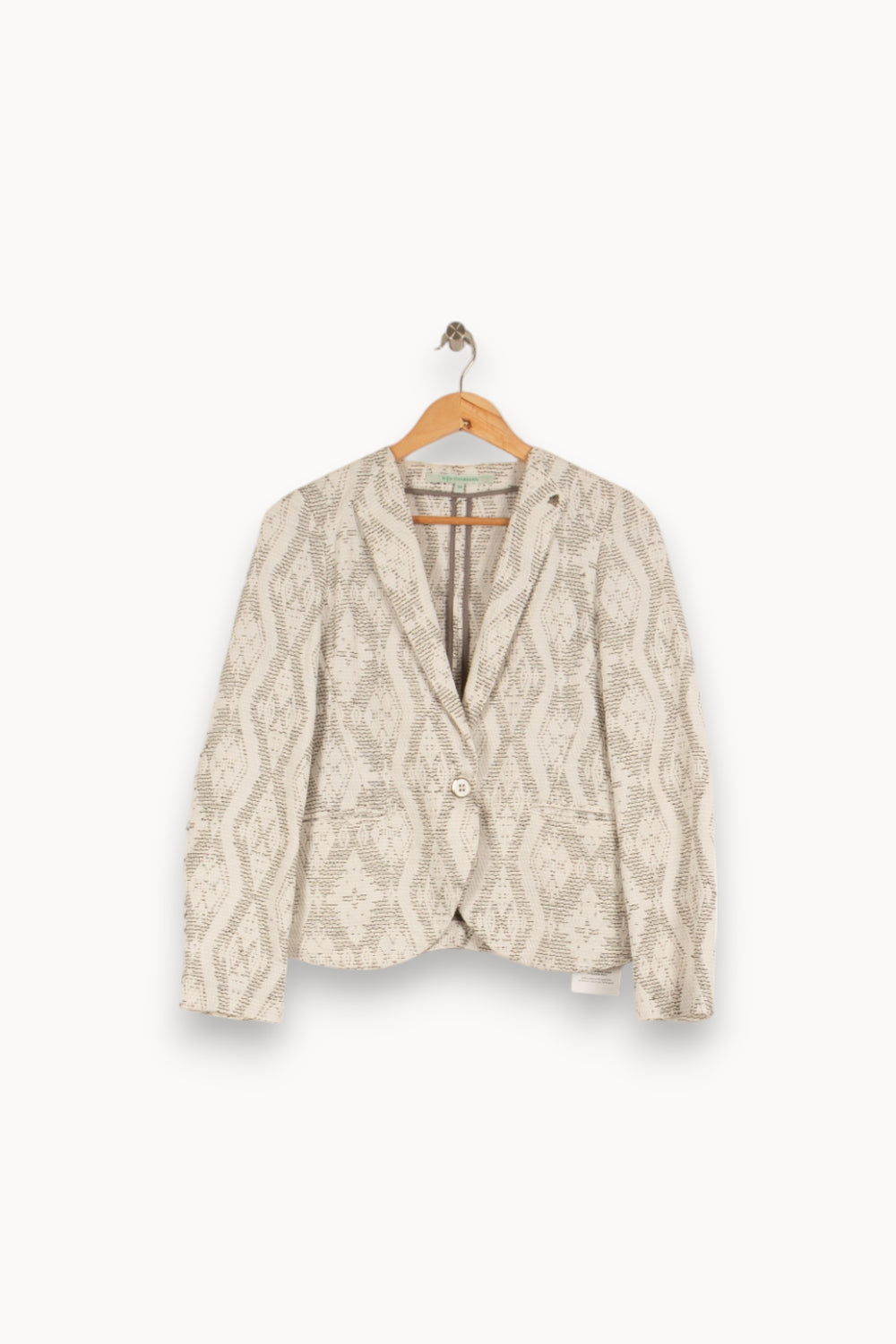 Veste blanche à motifs - Taille S/36 de la marque La Fée Maraboutée | PARAD37563 - Vendu par Paradigme - Image 1