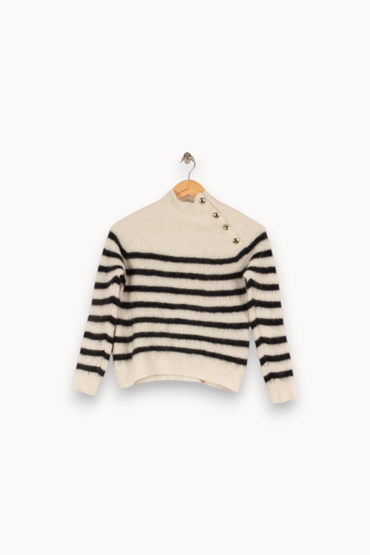 Pull noir et blanc - Taille XS/34 de la marque Sézane | PARAD37575 - Vendu par Paradigme - Image 1
