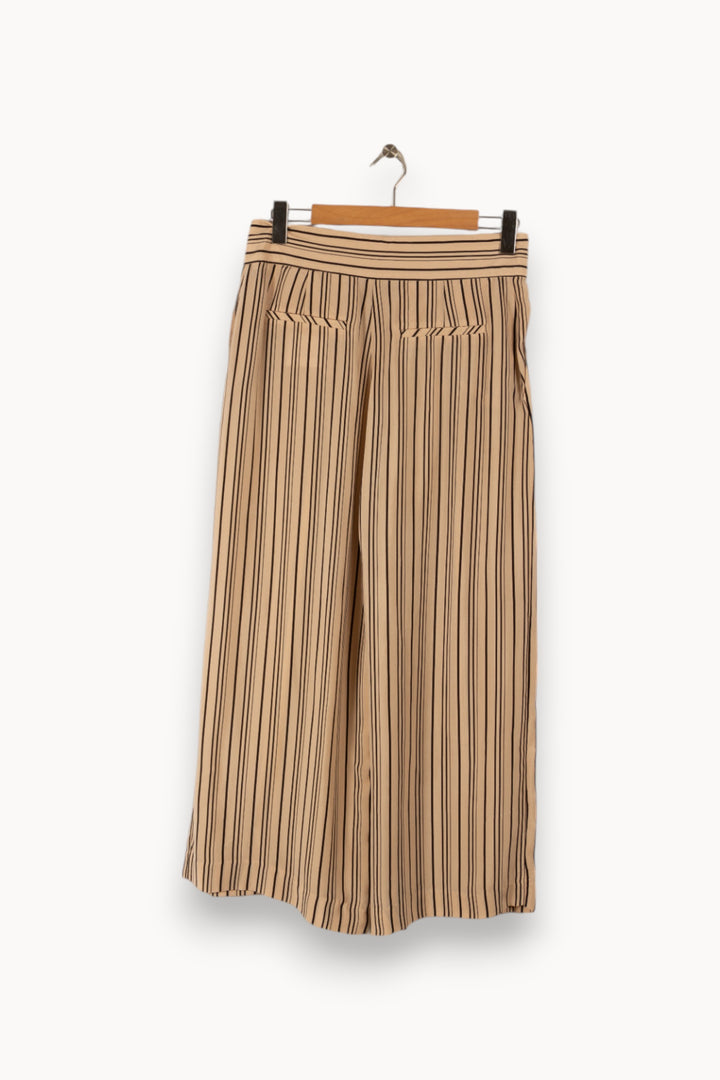 Pantalon beige rayé - Taille XL/42 de la marque Caroll | PARAD37598 - Vendu par Paradigme - Image 3