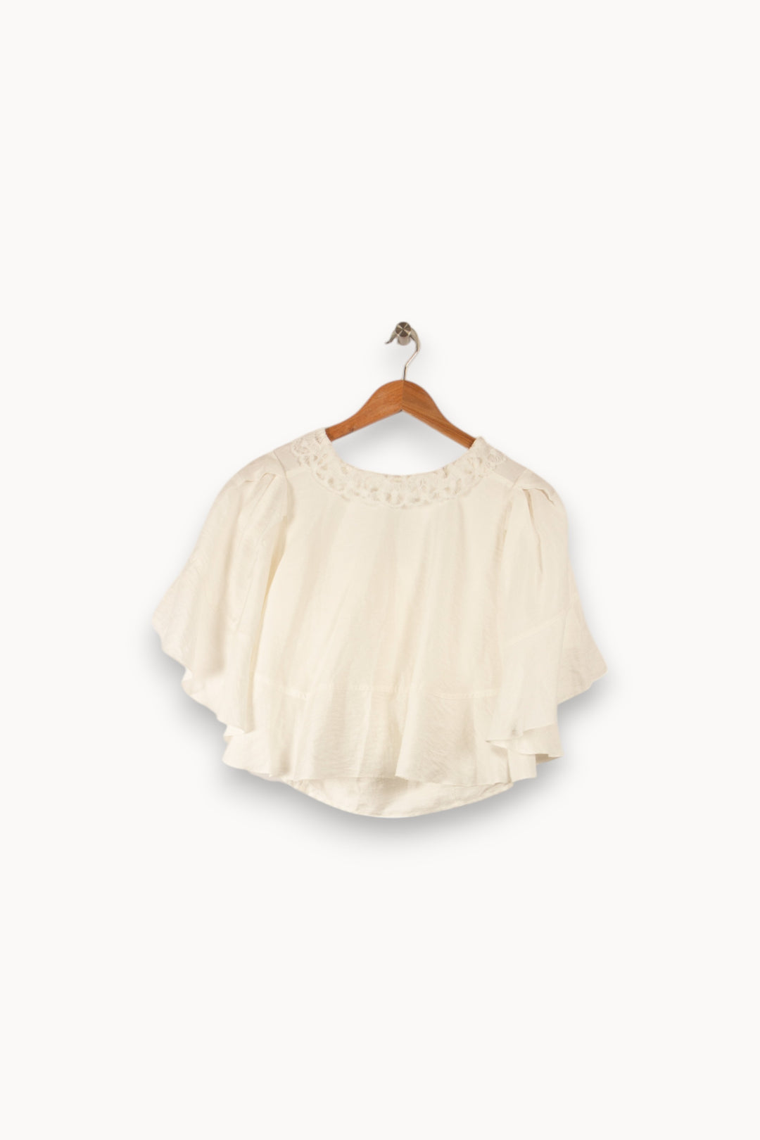 Blouse beige - Taille M/38 de la marque Sandro | PARAD37621 - Vendu par Paradigme - Image 3