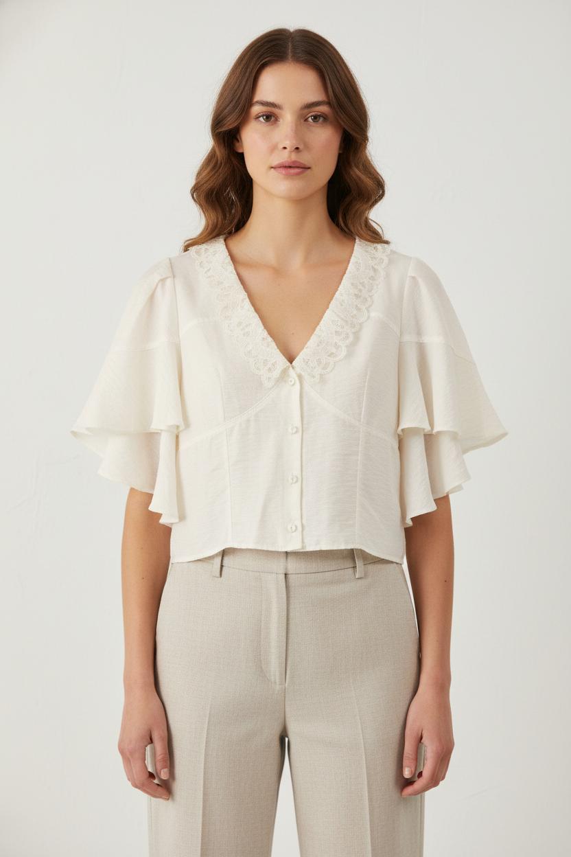 Blouse beige - Taille M/38