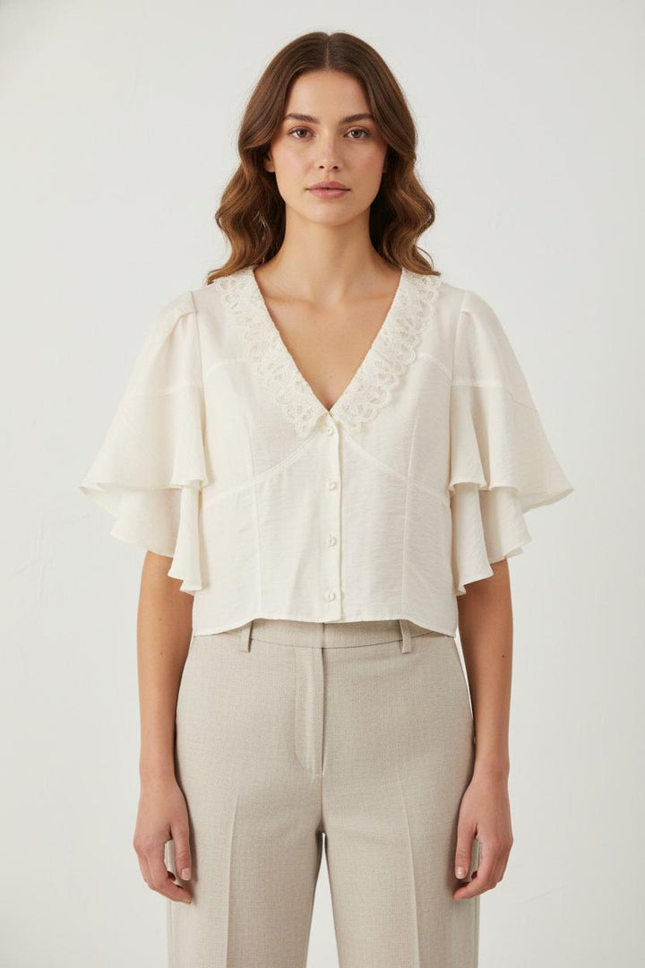 Blouse beige - Taille M/38