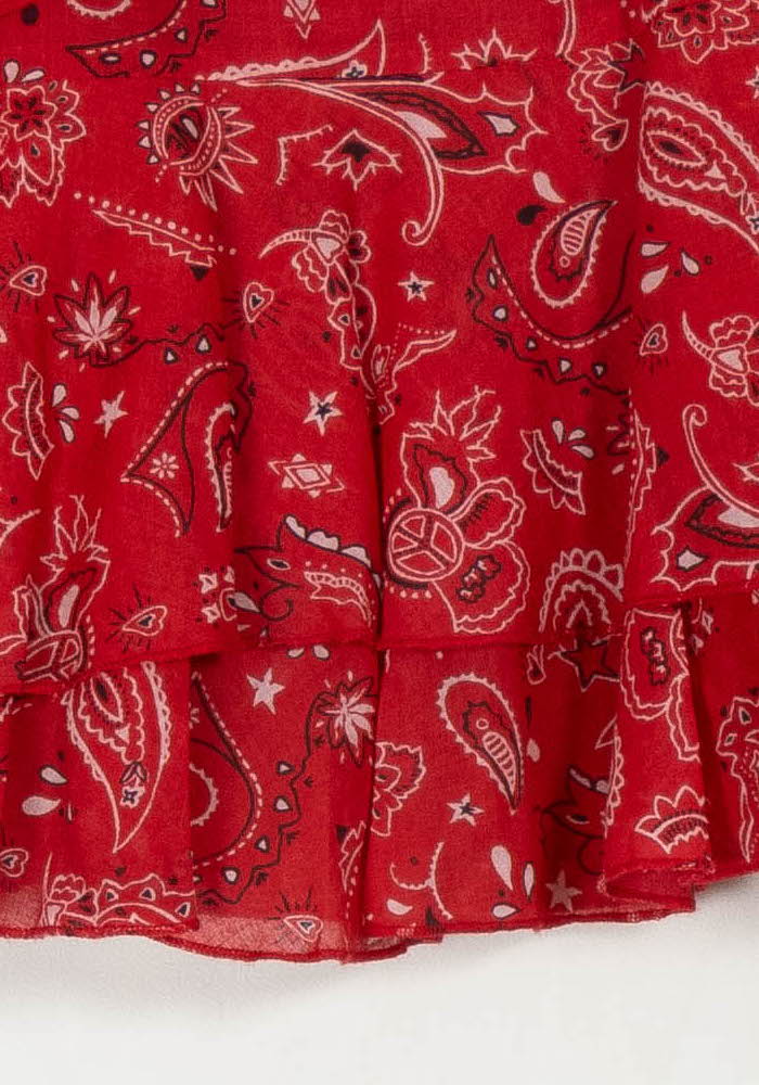 Jupe rouge à motif - Taille M/38 de la marque Bérénice | PARAD37718 - Vendu par Paradigme - Image 3