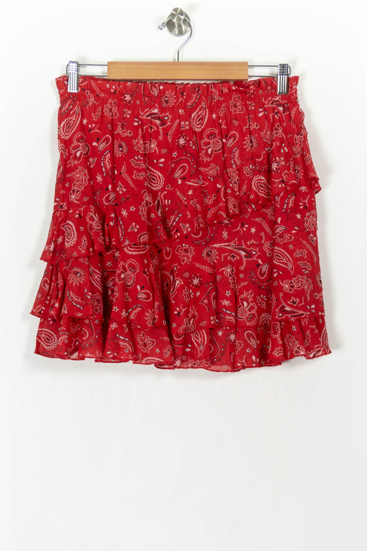 Jupe rouge à motif - Taille M/38 de la marque Bérénice | PARAD37718 - Vendu par Paradigme - Image 2