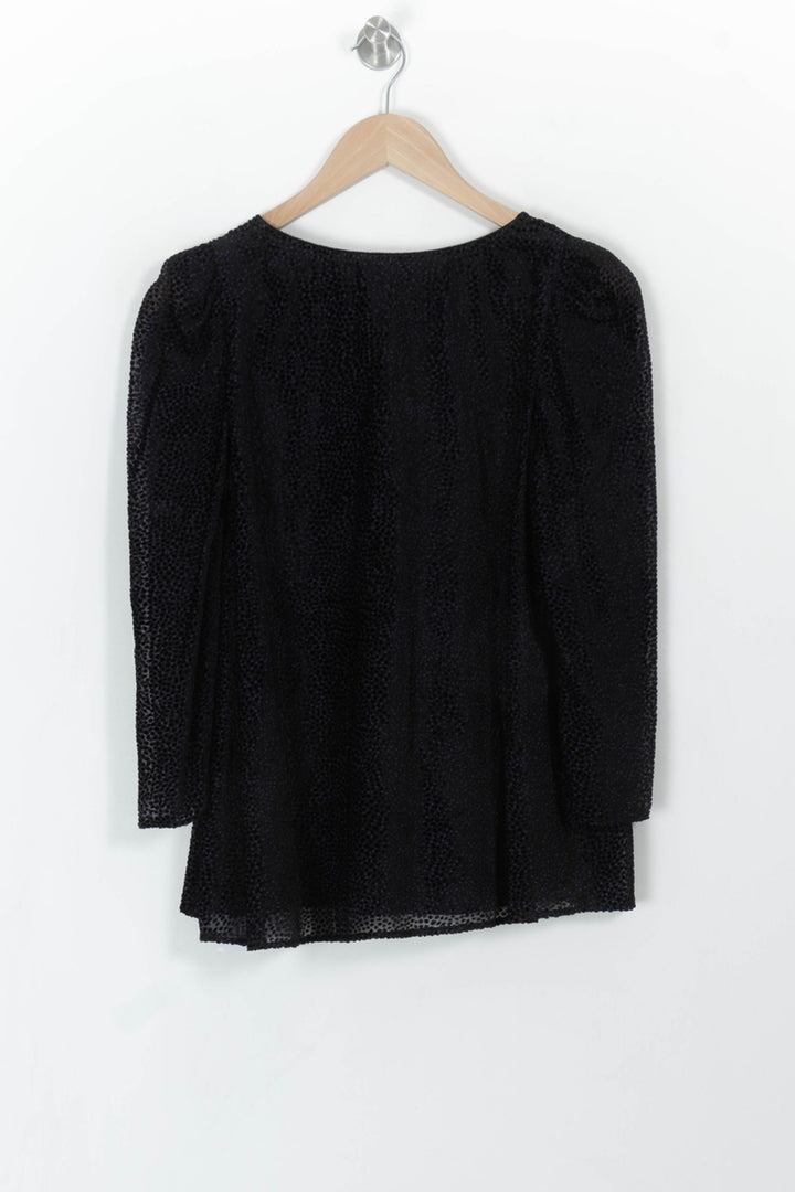 Blouse noire et violette - Taille S/36 de la marque Claudie Pierlot | PARAD37751 - Vendu par Paradigme - Image 4