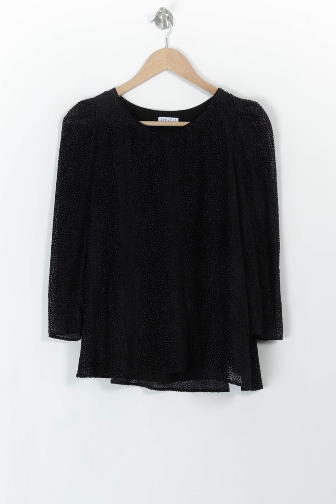 Blouse noire et violette - Taille S/36 de la marque Claudie Pierlot | PARAD37751 - Vendu par Paradigme - Image 2