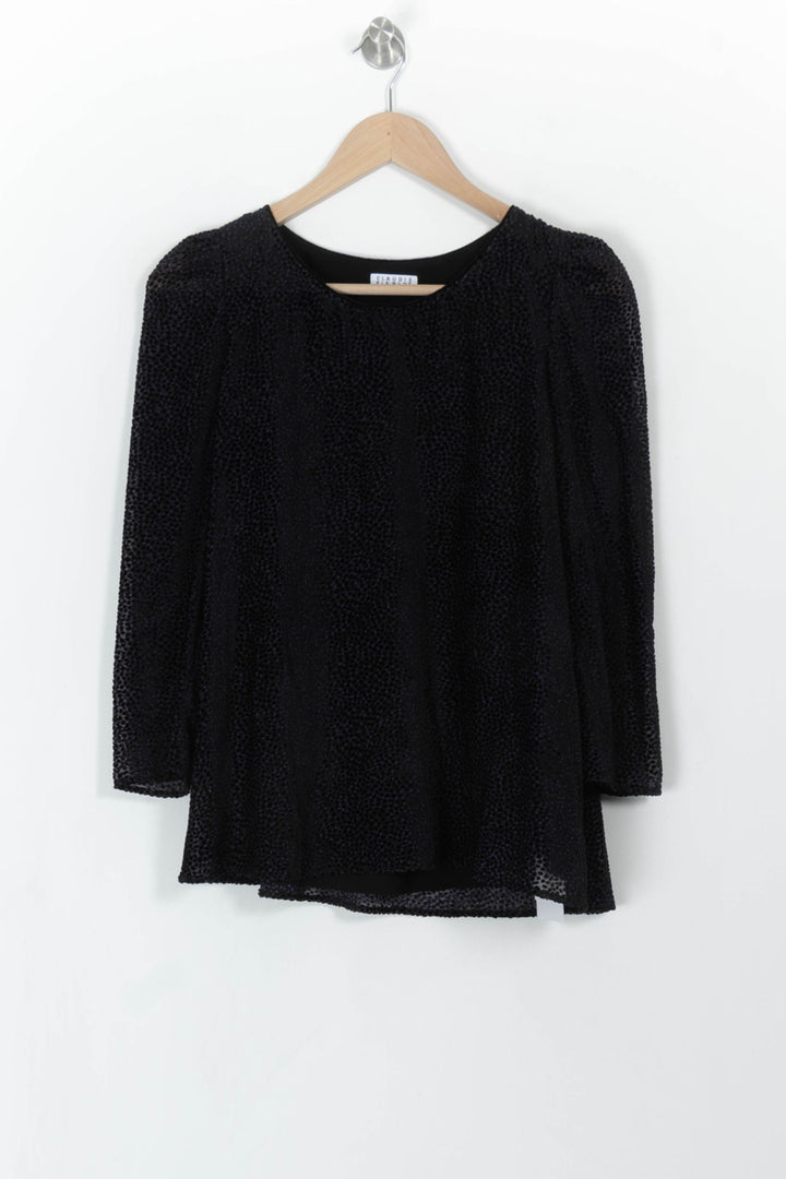 Blouse noire et violette - Taille S/36 de la marque Claudie Pierlot | PARAD37751 - Vendu par Paradigme - Image 2