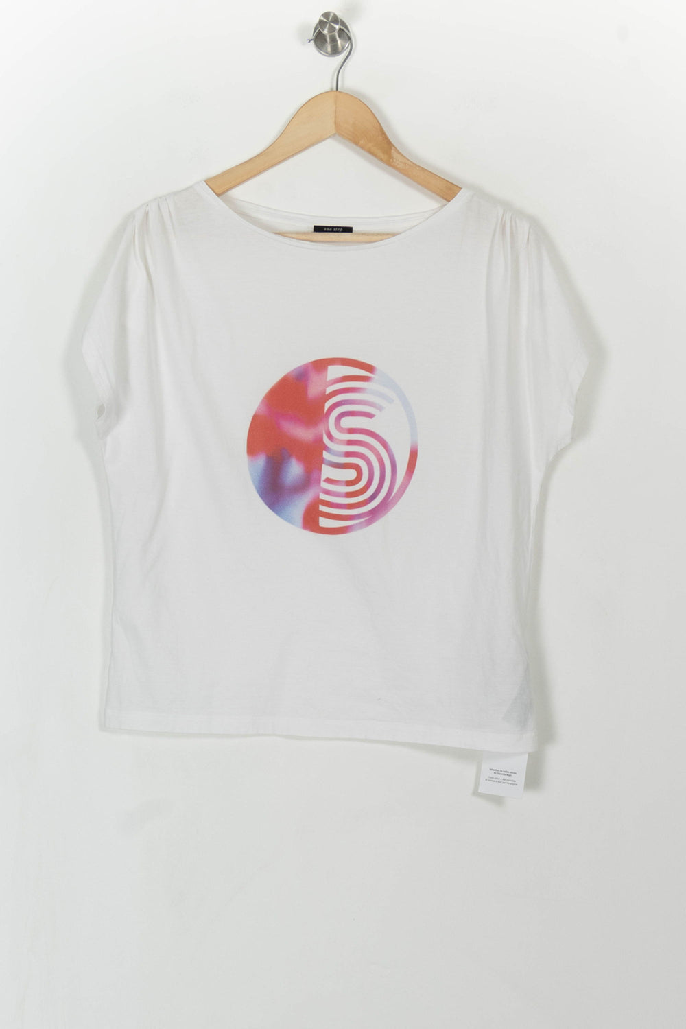 T-shirt blanc - Taille M/38 de la marque One Step | PARAD37766 - Vendu par Paradigme - Image 2