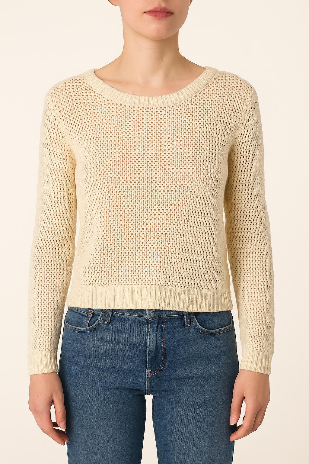 Pull Maille Beige - Taille M/38 de la marque Sud express | PARAD37808 - Vendu par Paradigme - Image 1