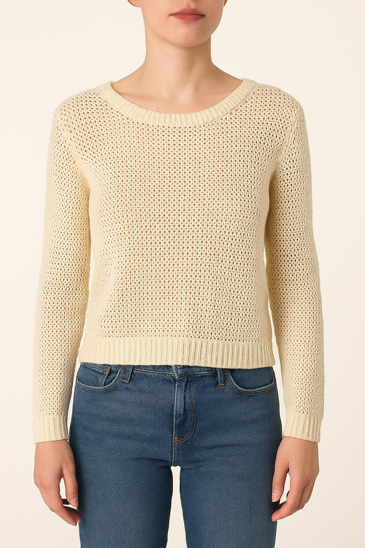 Pull Maille Beige - Taille M/38 de la marque Sud express | PARAD37808 - Vendu par Paradigme - Image 1