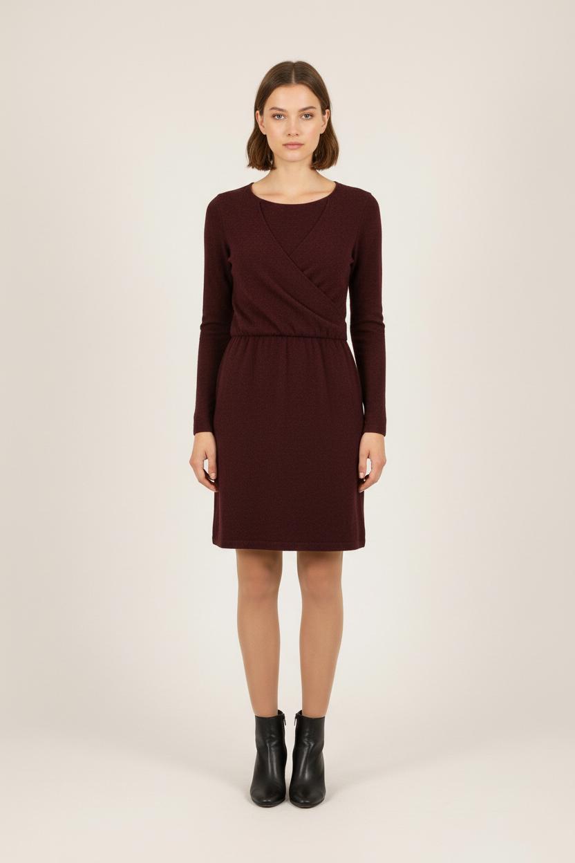 Robe Manches Longues Bordeaux - Taille XS/34 de la marque Essentiel Antwerp | PARAD37827 - Vendu par Paradigme - Image 1
