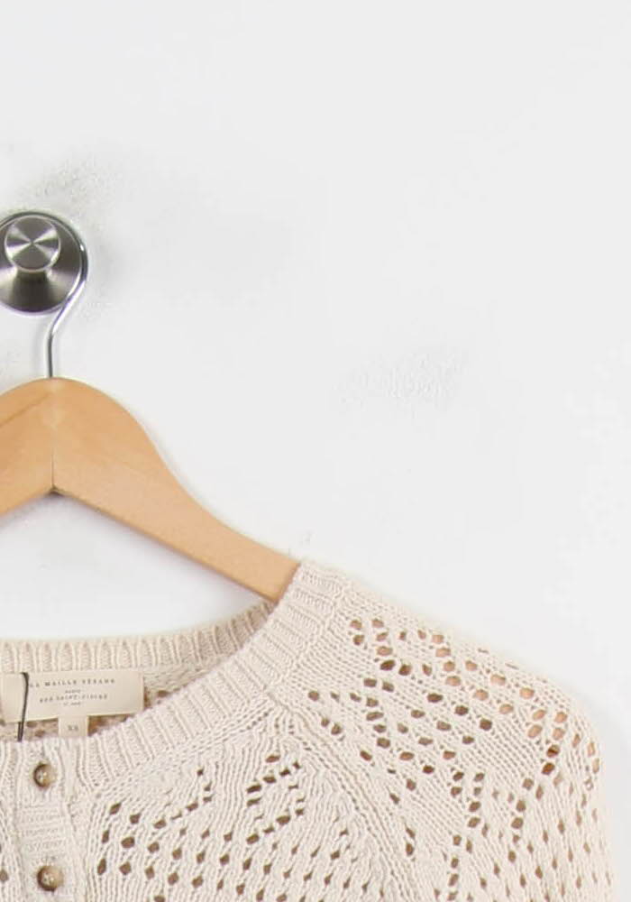 Cardigan Blanc - Taille XS/34 de la marque Sézane | PARAD37832 - Vendu par Paradigme - Image 3