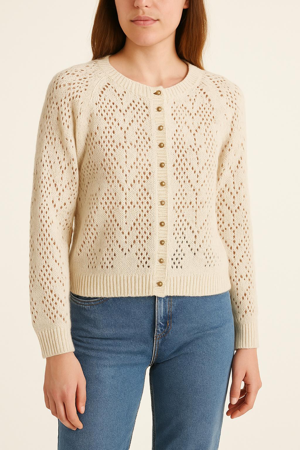 Cardigan Blanc - Taille XS/34 de la marque Sézane | PARAD37832 - Vendu par Paradigme - Image 1