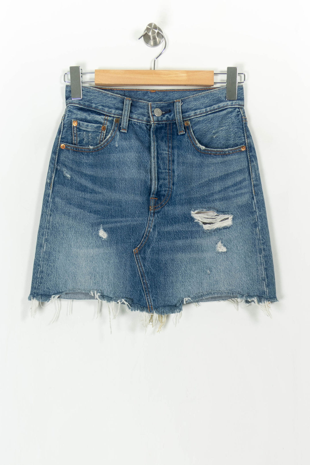 Jupe en Jean Bleue - Taille XS/34 de la marque Levi's | PARAD37837 - Vendu par Paradigme - Image 2