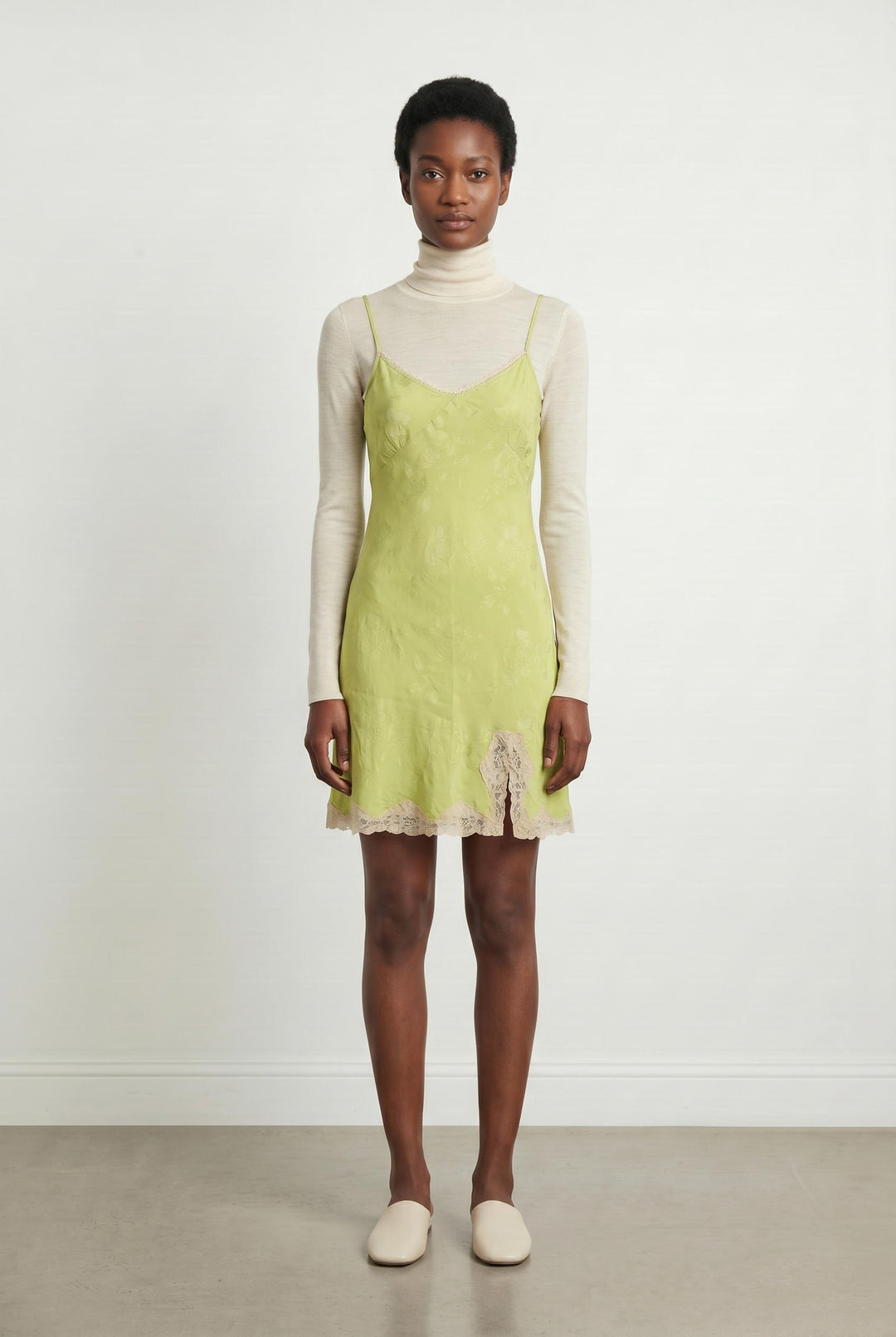 Robe Nuisette Verte et Beige - Taille S/36 de la marque Rouje | PARAD37842 - Vendu par Paradigme - Image 1