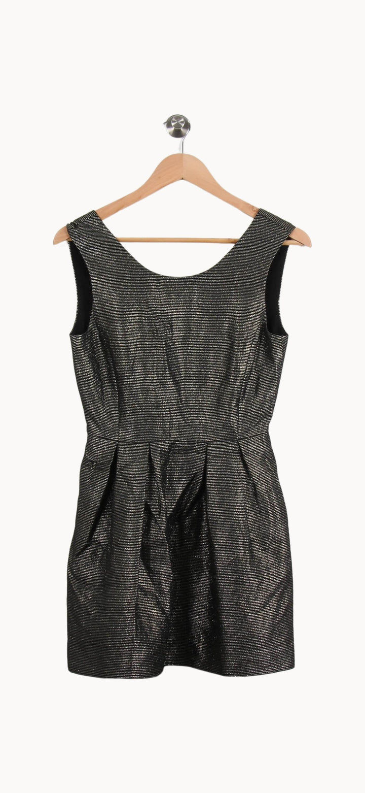 Robe Courte Dorée - Taille M/38 de la marque Claudie Pierlot | PARAD37844 - Vendu par Paradigme - Image 2