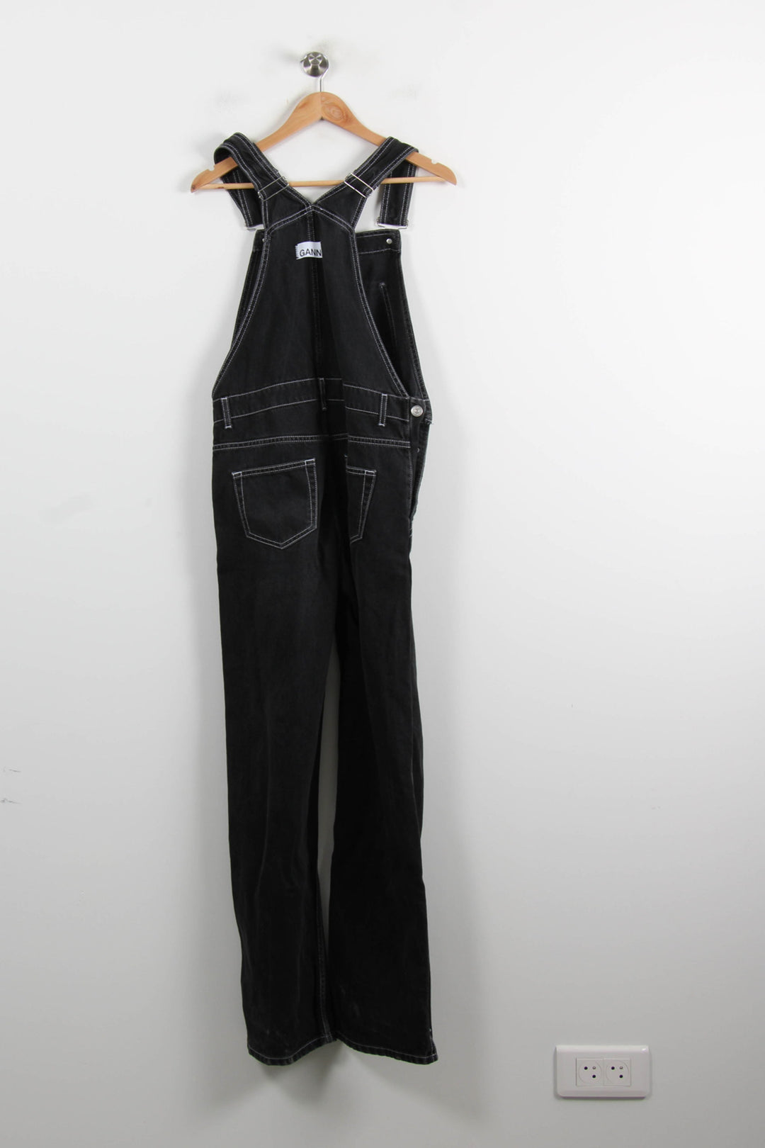 Salopette Noire - Taille S/36 de la marque Ganni | PARAD37855 - Vendu par Paradigme - Image 4