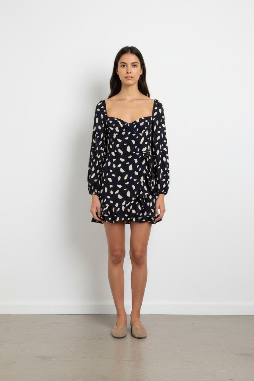 Robe Portefeuille Bleue et Blanche - Taille M/38