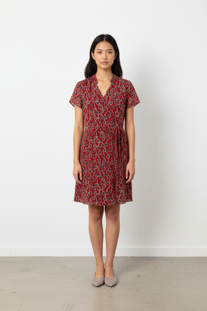 Robe Portefeuille Bordeaux et Noir - Taille S/36
