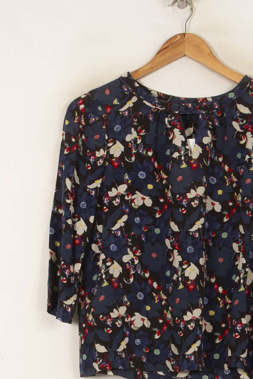 Blouse Bleue à Fleurs - Taille S/36 de la marque Comptoir des Cotonniers | PARAD37884 - Vendu par Paradigme - Image 3