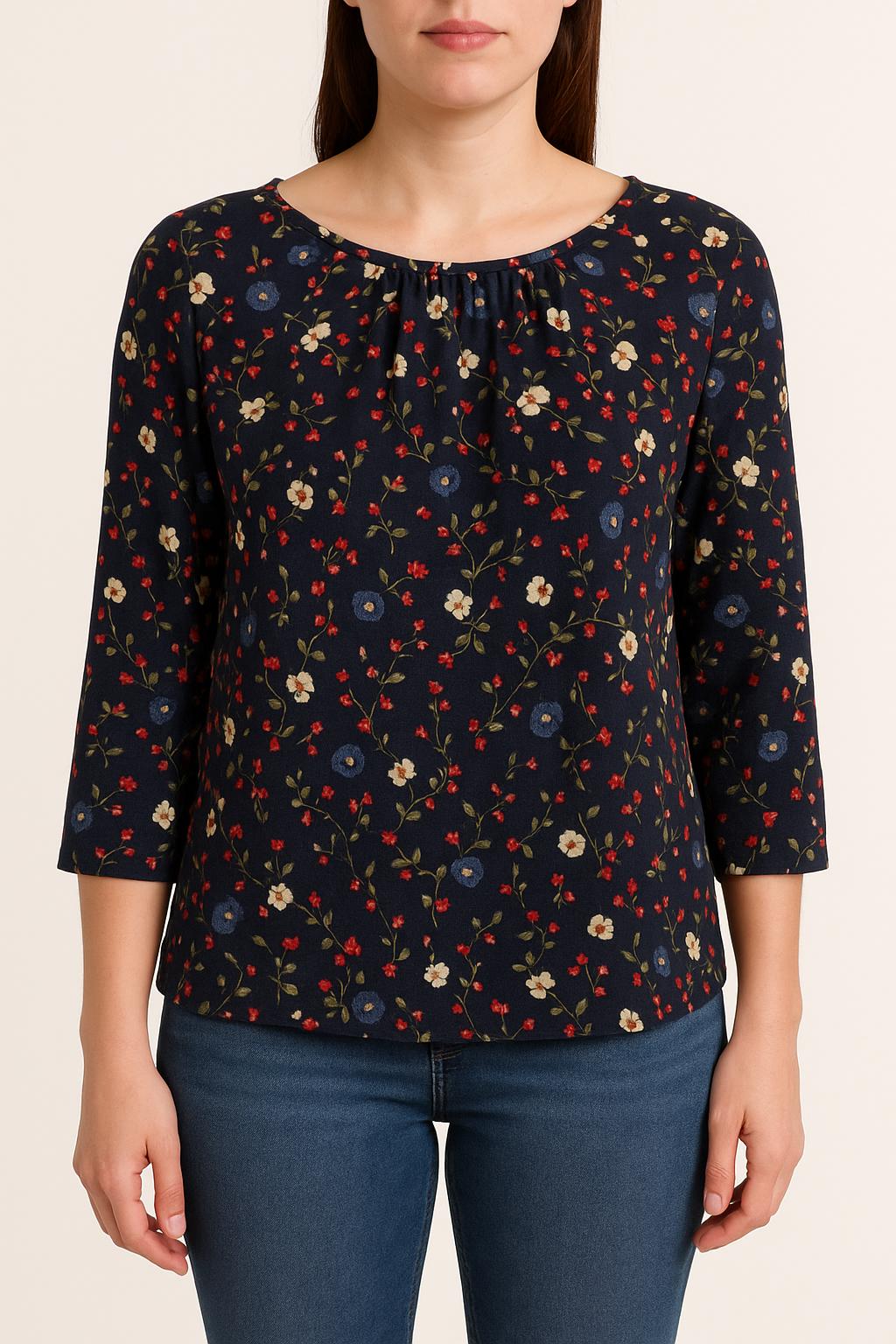 Blouse Bleue à Fleurs - Taille S/36 de la marque Comptoir des Cotonniers | PARAD37884 - Vendu par Paradigme - Image 1