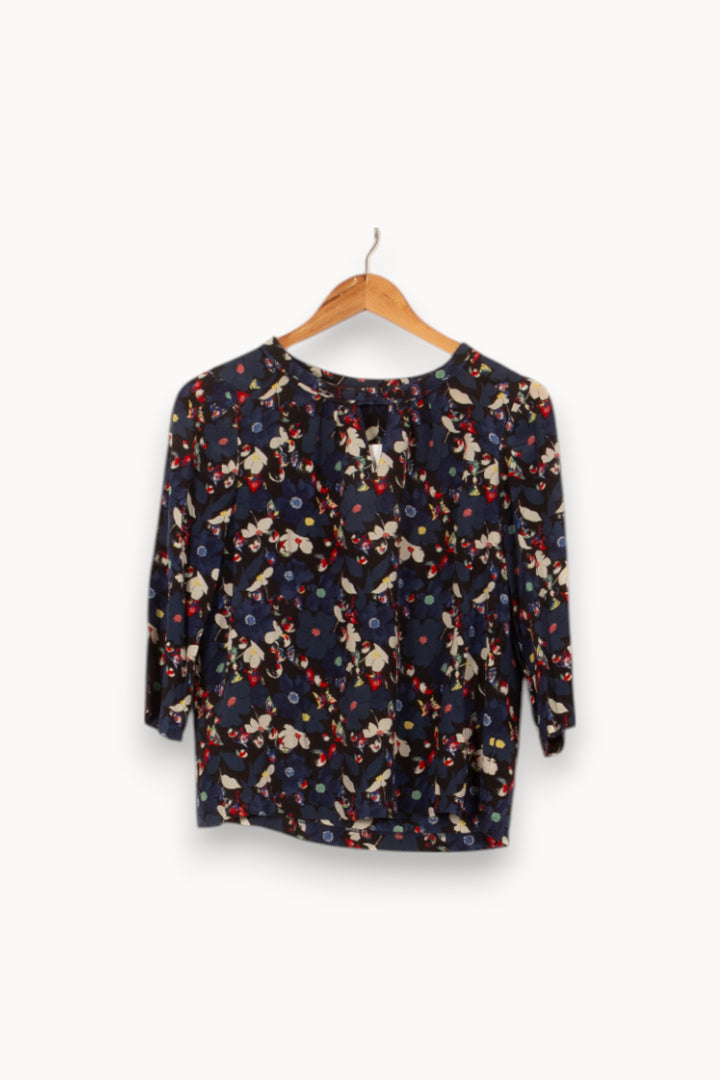 Blouse Bleue à Fleurs - Taille S/36 de la marque Comptoir des Cotonniers | PARAD37884 - Vendu par Paradigme - Image 2