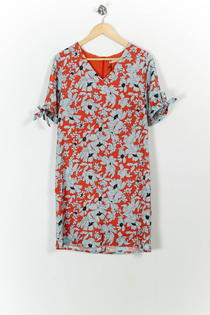 Robe Droite Rouge et Bleu Clair - Taille M/38 de la marque La Fée Maraboutée | PARAD37912 - Vendu par Paradigme - Image 2