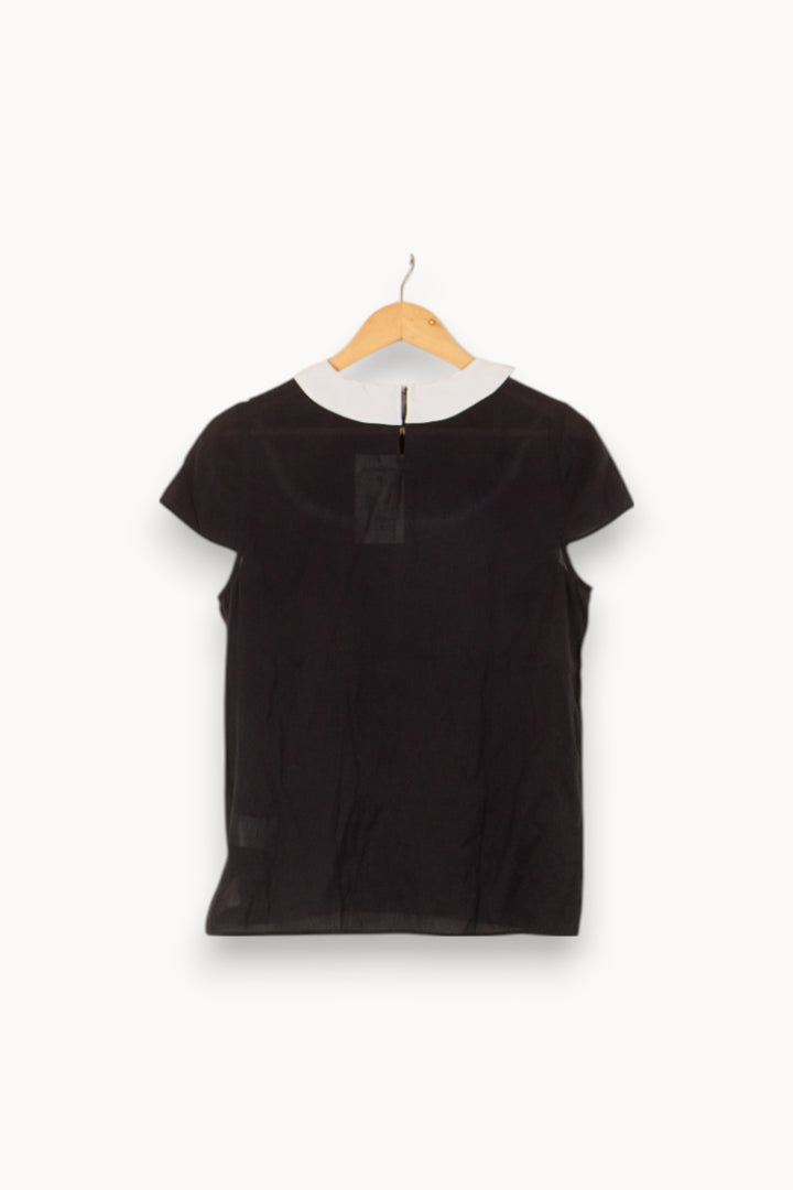 Blouse Noire et Blanche - Taille M/38 de la marque Claudie Pierlot | PARAD37926 - Vendu par Paradigme - Image 4