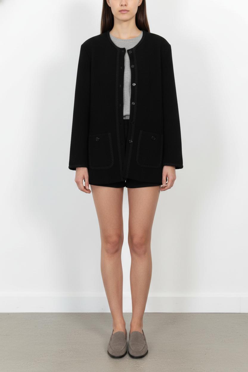 Veste Tweed Noire - Taille XS/34 de la marque Maje | PARAD37944 - Vendu par Paradigme - Image 1