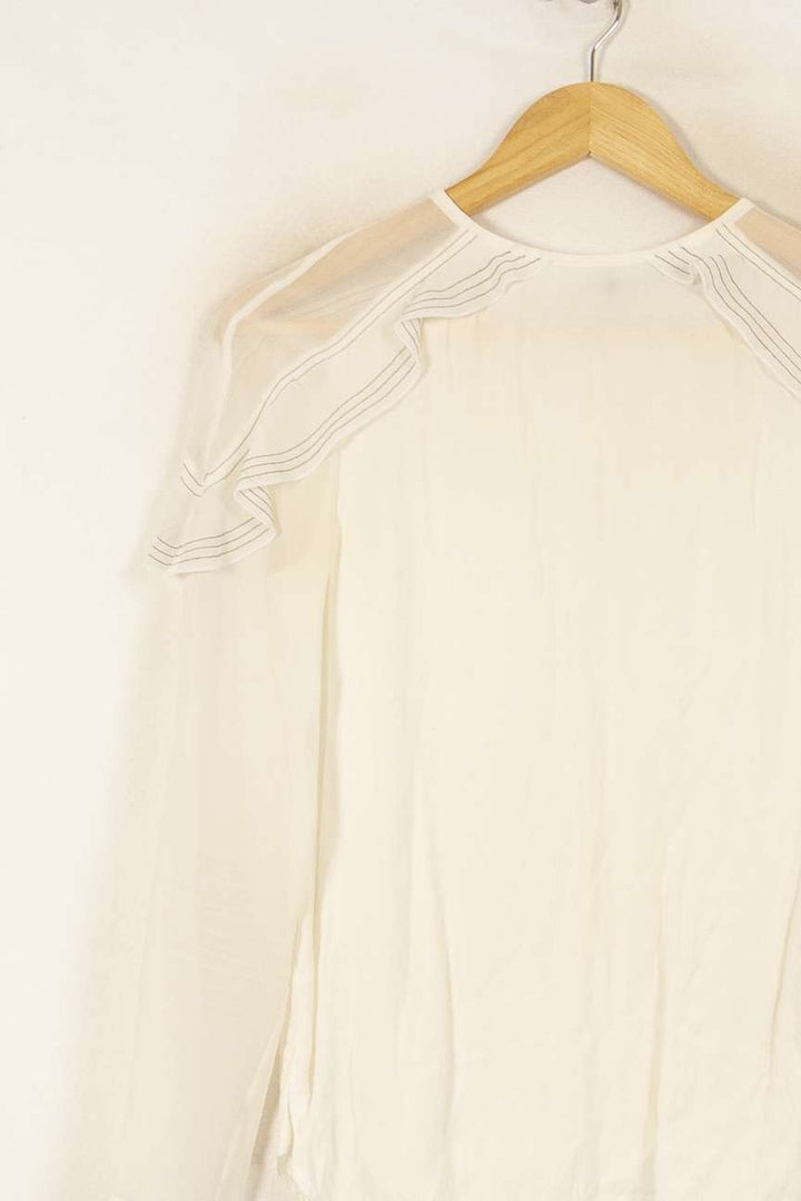 Blouse Blanche - Taille S/36 de la marque Sandro | PARAD37956 - Vendu par Paradigme - Image 3