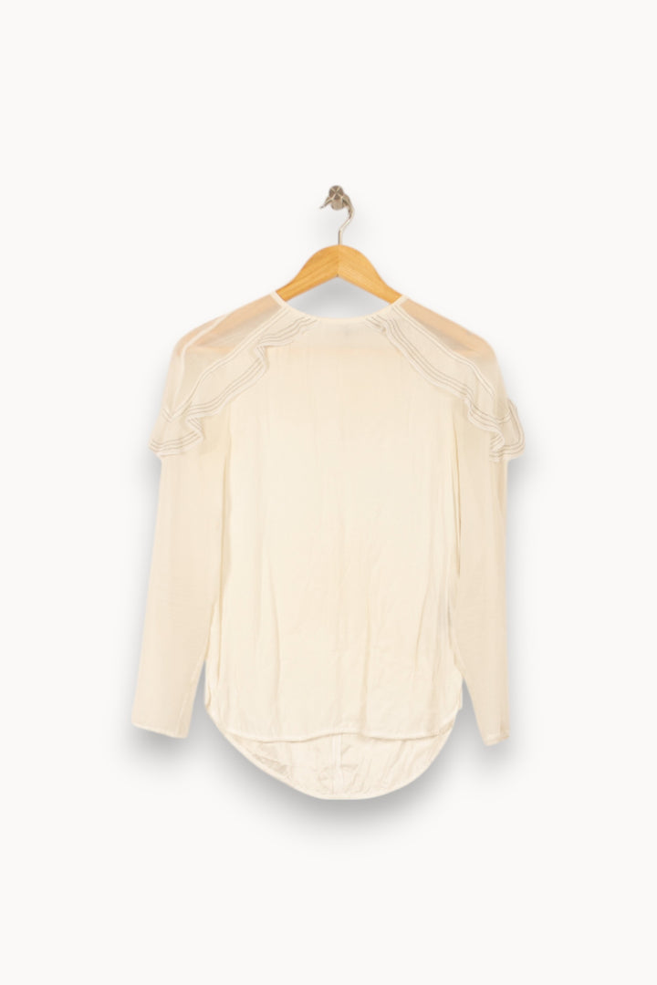 Blouse Blanche - Taille S/36 de la marque Sandro | PARAD37956 - Vendu par Paradigme - Image 2